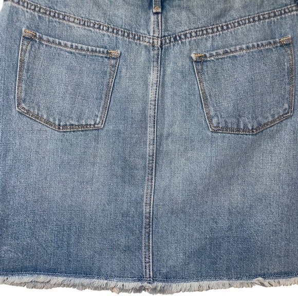 NWT Girls Old Navy High Waisted Distressed Button Up Blue Jean Skirt Sz XXL 16 - Picture 4 of 6